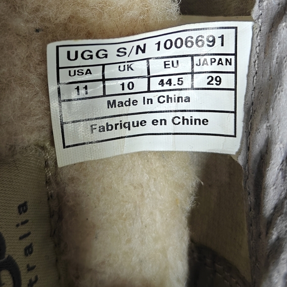 UGG Conley Shearling Moccasins Slip On Casual Canvas Taupe Men\'s Shoe Size 11 main image 9